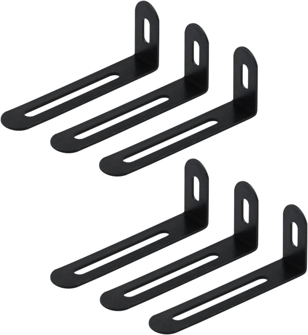 Dnyta 6 Pack Shelf Bracket L-Shape Corner Brace Adjustable L Brackets Adjustable