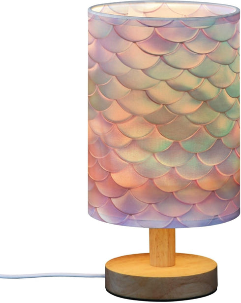 Bulb ALAZA Magic Mermaid Decor Bedside Table Lamp with USB Port for Bedroom Nightstand Office Desk LED Included