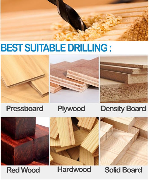 Brad Point Woodworking Drill Bit 5/16 in. Spur Point Drill for Hardwood Softwood - 5Pcs
