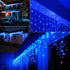 3.5M/11ft 96 LED Blue Linkable Fairy Curtain String Light, 8 Modes for Indoor/Outdoor Decor