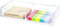 Sticky Notes Holder, 2in1 Memo Pad Dispenser, Clear Desk Supplies Organizer for Office, Home, School (DP013)