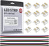 BTF-LIGHTING FCOB 4Pin 10mm Connector Kit, 30pcs Corner Connectors, 30pcs Gapless Solderless Connectors, 10pcs 22AWG