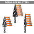 THINKWORK 3 Pcs Spiral Flute Step Drill Bit Set, HSS Step Bits (1/8"-7/8") with Tool Box, 1/4" Shank