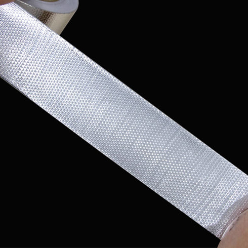 Glass Fiber Cloth Aluminum Foil Tape, Fireproof Self-Adhesive High Temperature Leak Proof Duct Tape