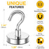 DIYMAG Magnetic Hooks,110 lb Heavy Duty Strong Magnet with Hook for Hanging, Strong Rare Earth Neodymium Magnet Hooks for Fridge, Kitchen,Cruise, Grill, Garage and Storage, 12 Packs