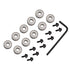 Yakamoz 10Pcs Router Bits Accessory Kit, Top Mounted Ball Bearings Guide for Router Bit Repairing, Inner Dia. 3/16”