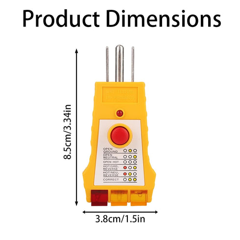 BTFO GFCI Outlet Tester, Standard US Receptacle Circuit Analyzer with Ground Fault Detection Auto Voltage Polarity