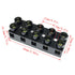 RLECS 500V 20A 5 Position Double Row Screw Terminal Block, Black Electrical Barrier Terminal Strip