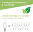 Bulbs Dimmable, E12 40W CA10 5000K 24 Pack Sigalux Candelabra LED Chandelier Flame Tip Candle Light, Daylight