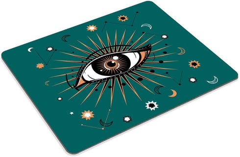 Smooffly Celestial Mousepad, All-Seeing Eye Symbol, Retro and Boho Style Non-Slip Rubber Mouse Pad