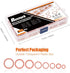 165 Pcs Copper Washer Assortment, 8 Sizes M6 M8 M10 M12 M14 M16 M18 M20 with Storage Case