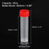 PATIKIL 30mL Plastic Test Tubes, 60 Pack Frozen Test Tube Vial Container Storage Screw Cap for Lab Laboratory Science, Red Clear