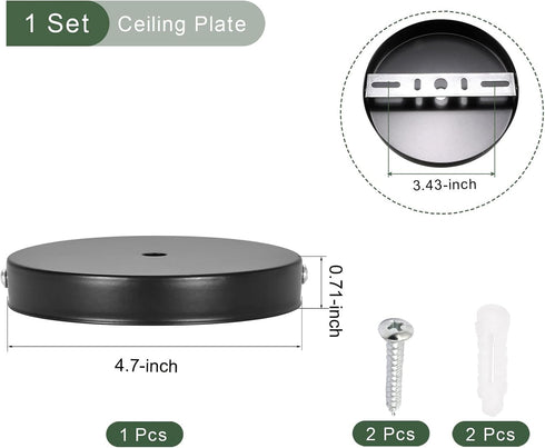 1 4.7x0.71-Inch) YOKIVE Pcs Light Canopy Kit, Wall Sconce Lamp Plate Fixture Fixing Light Accessory Great for Home