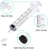 JOLLY PARTY 10ml Syringes 100 Pack Plastic Small Syringe with Tip Cap for Scientific Labs, Measurement, Refilling