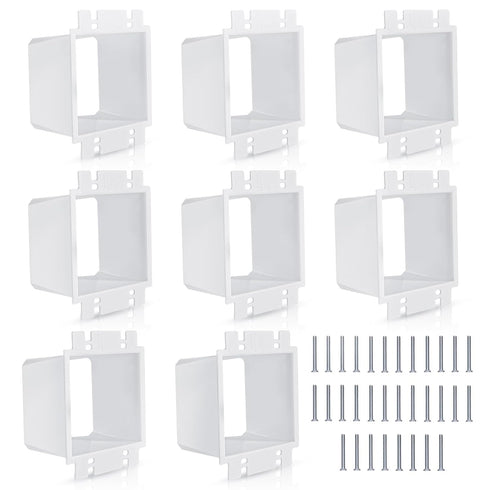 8pcs BE2-8 (2 Gang) Electrical Outlet Box Extender, Double Gang Extender with 32pcs Screws, Heavy Duty Plastic