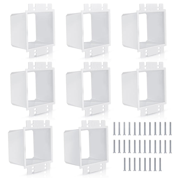 8pcs BE2-8 (2 Gang) Electrical Outlet Box Extender, Double Gang Extender with 32pcs Screws, Heavy Duty Plastic