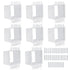 8pcs BE2-8 (2 Gang) Electrical Outlet Box Extender, Double Gang Extender with 32pcs Screws, Heavy Duty Plastic