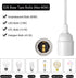 SIXZOONM 20Ft E26 Bulb Bulb) Extension Hanging Lantern Pendant Light Cord - White, Light Socket with Cord, On/Off