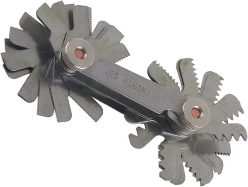 52Pcs Metric & Imperial Thread Pitch Gauge: Adjustable Stainless Steel Measuring Tool for Industrial Use