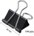 Staples 395200 Medium Binder Clips, Bulk Pack, Black, 1 1/4-Inch Size, 144/Pk