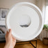 Xosjska 13"OD 4"ID 1"P 10.25 inch White Molded PU Ceiling Medallion for Light Fixtures Ceiling Crest Ceilings Fan