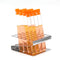 ULAB Scientific Test Tube with Tube Rack, Z Shape Stainless Steel Rack, 10pcs of 16ml Cylindrical Glass Tubes