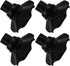 KALLORY 4pcs Folding Chair Feet Caps Non-Slip Floor Protectors Chair Leg Covers