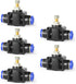 TAILONZ PNEUMATIC Air Flow Control Valve with Push-to-Connect Fitting, 6MM Tube OD SCF-6 (Pack of 5)
