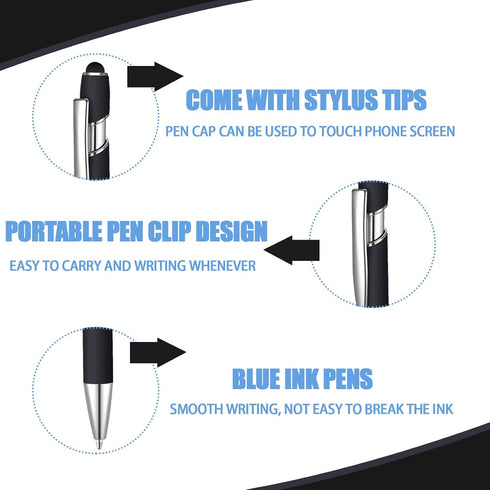 Yaure Joy 50 2 1 2 1 Pcs Black Inkling Ballpoint Pen with Stylus in Ballpoint Pen for Touch Screens, in Thank You Pen