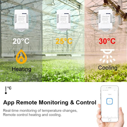 Zigbee Temperature Sensor Controller with Waterproof Probe, Tuya App Remote 16A Smart Switch (Zigbee Hub Needed)