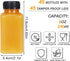 45pcs 8oz TOMNK Plastic Juice Bottles with Black Caps Empty Reusable Clear Bottles with Label, Funnel and Brush
