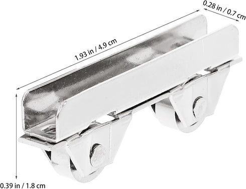 Angoily 10PCS Showcase Window Roller, Mini Sliding Door Rollers Replacement for Sliding Cabinet Door