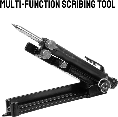 Multi-function Scribing Tool, Upgraded Construction Pencil for DIY Woodworking, Aluminum Alloy Scribe Tool