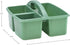 Teacher Created Resources Eucalyptus Green Portable Plastic Storage Caddy 6-Pack, 3 Compartments for Organization