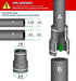 Supply Giant 6I52 Flexible PVC Reducing Coupling, 2.4" x 1.6" Inner Diameter for 2" x 1-1/4 Nominal Pipe, Black