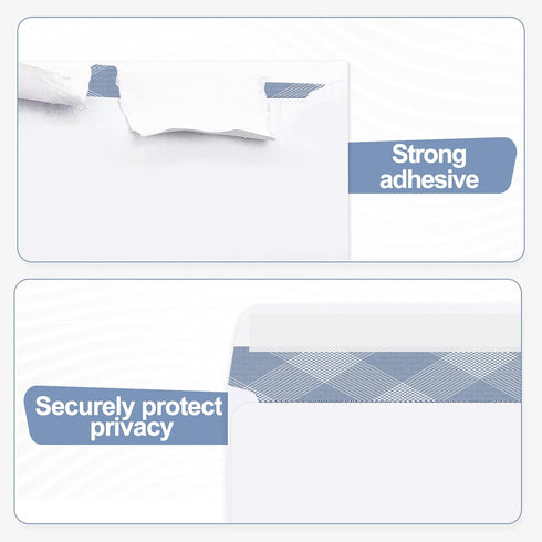 PANDRI 750#10 Single Window Envelopes, Self Seal Security Envelopes with Security Tint for QuickBooks Invoices,