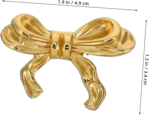 Bow Cabinet Handles Stylish Brass Pull Knobs for Wardrobes Shoe Cabinets Bedside Tables Decorative Bow Design Furniture