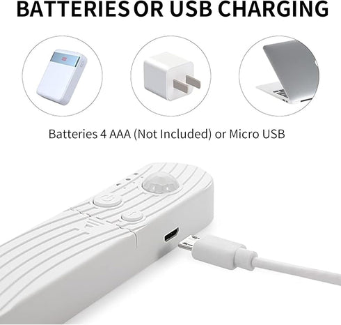 5V USB,6.56FT/2M,Warm 3000K,320LEDs/M,for Motion Sensor COB LED Strip Lights,Time-Delay and Brightness Adjustable,Two