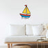 Azeeda (DW00143715) 'Sail Boat Toy' White Premium Vinyl Decal Sticker Waterproof, Durable & Easy to Apply - Ideal