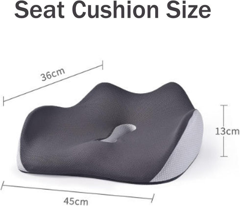 Pootelifys Orthopedic Seat Cushion Ergonomic Memory Foam Seat Cushion Sciatica & Back Pain Relief for Office Chair