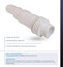 Midline Valve 567SD112 Heavy Duty PVC Repair Coupling; Expandable Pipe Fitting; 1-1/2 in.; White