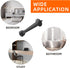 HOME MASTER HARDWARE Heavy Duty Solid Rigid Door Stop, Matte Black Door Stoppers, 8 Pack with Rubber Tip