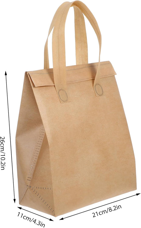 50pcs Insulated Lunch Bags for Women Insulated Drink Carriers Pouches for Milk Tea Beverages Sturdy Handle Reusable