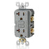 Leviton GFCI Outlet, 20 Amp, Self Test, Non Tamper-Resistant with LED Indicator Light, Protection from Electric Shock and Electrocution, GFNT2-GY, Gray