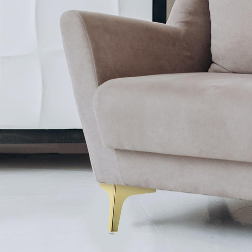 DONFAMDS 4pcs 13cm Metal Furniture Legs for Coffee Table and Cabinet Gold Triangle Sofa Support Legs for Stool