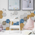 10 Pcs Hexagon Non-Slip Floor Stickers for Home Decor, Peel and Stick Self-Adhesive Wall Sticker, 7.9x9.1inch