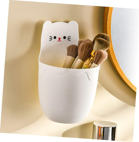 Cartoon-Themed Desk Side Adhesive Pen Holder Organizer