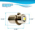 HQRP 2-Pack 3W 6-24V P13.5s Upgrade Bulbs - Compatible with DeWalt Power Tool Flashlights, 6V to 24V