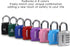 RESET-060 4 Digit Combination Lock | Outdoor Padlock for School Gym Sports Locker, Toolbox, Gate, Black