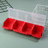 ShanLily 2Pcs Small Parts Storage Organizer With Lid Stackable Nail Screw Container Divider